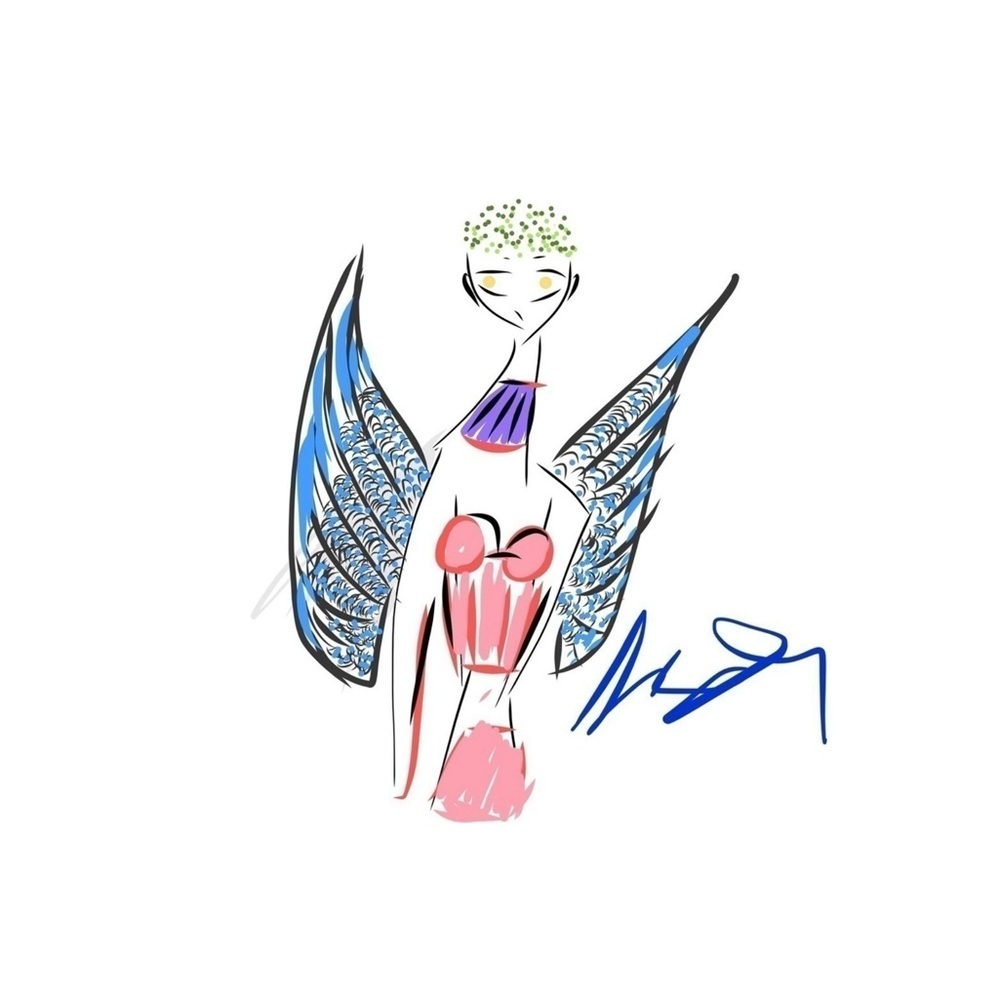 Sinta Margot digital handmade sketch from my book of illustrations on amazon .